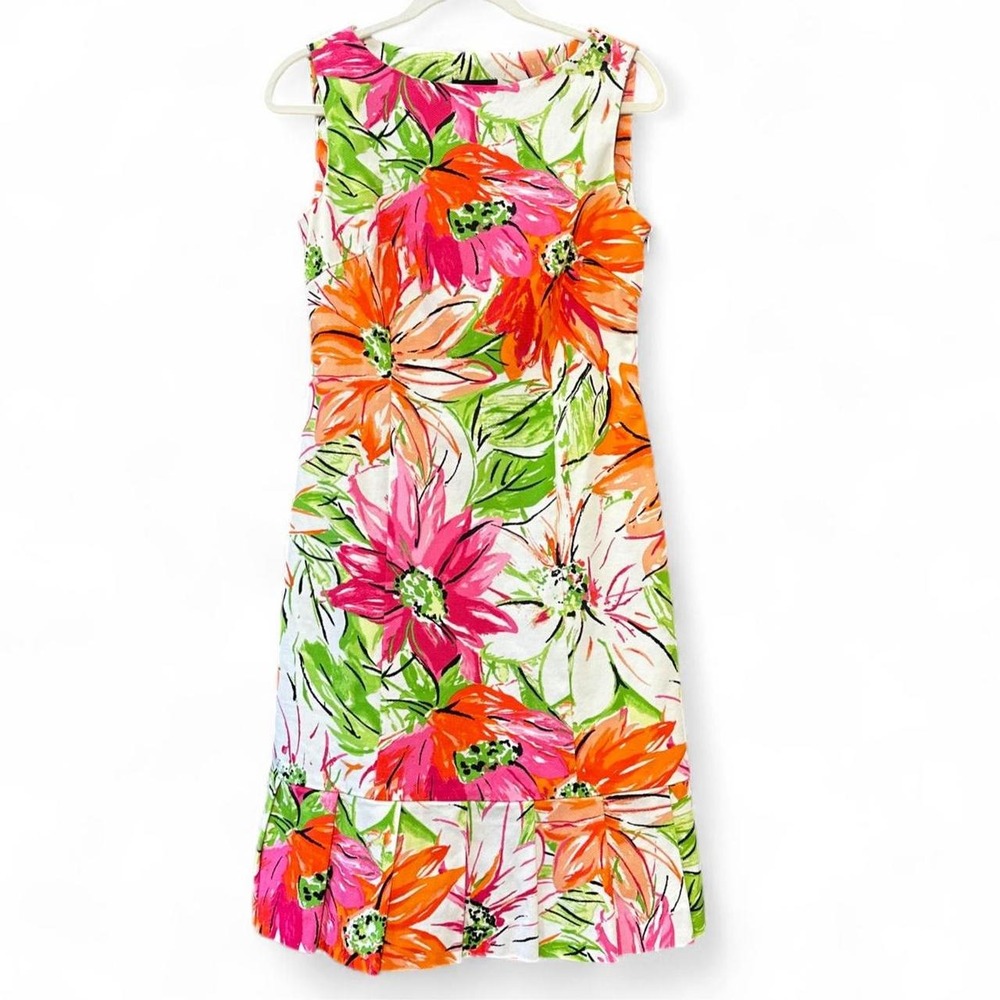 Grace Dresses Vibrant Floral Sleeveless Dress with Pleated Bottom